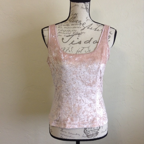 Victoria's Secret Tops - Victoria's Secret Light Pink Crushed Velvet Tank